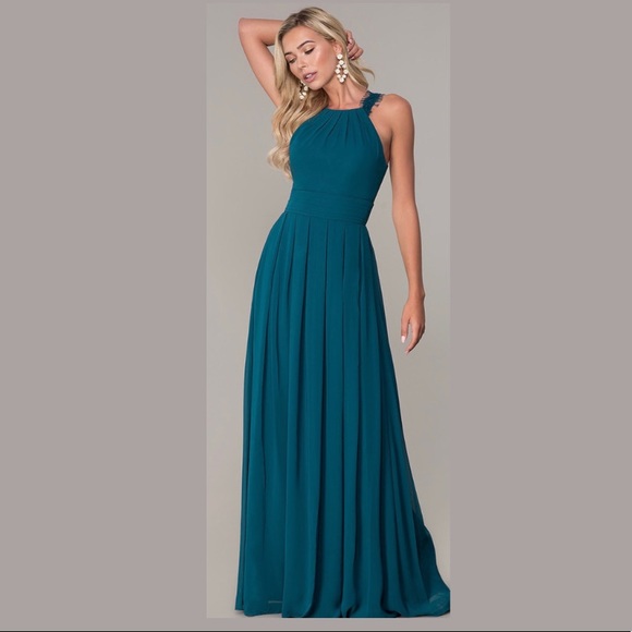 PromGirl Dresses & Skirts - LAST CHANCE Prom/Bridesmaid PromGirl High-neck chiffon dress by Elizabeth K NWT